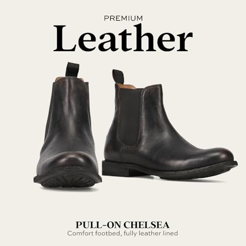 Image of Frye Tyler Chelsea Boots for Men Designed with Flexible Blake Construction and Elasticated Side Panels, Comfort Footbed and Full Leather Lining - 6 inch Shaft Height