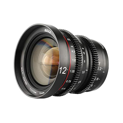 Meike MK-12mm T2.2 Large Aperture Manual Focus Prime Low Distortion Mini Cine Lens