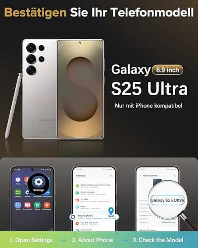 Funda para Samsung Galaxy S25 Ultra con soporte integrado y carcasa híbrida ultra fina 7
