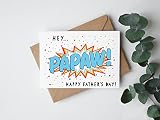 QPTADesignGift Happy Father's Day Card - Hey Papaw - Perfect For Father's Day - Funny Father's Day Card - Gift For Papaw - Card For Dad - Best Papaw Ever Gift