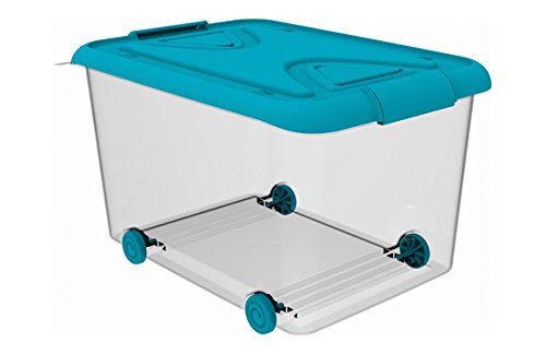 Plastiken M259222-70 l pudełko z kółkami liliowy