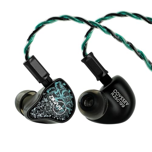 Linsoul ZiiGaat x Hangout. Audio: Odyssey 2 in Ear Monitor 1DD + 3BA Hybrid IEM HiFi Wired Earbuds Neutral with Sub-Bass Tuning with Aluminum Shell and OFC Cable for Musicians Audio Engineers