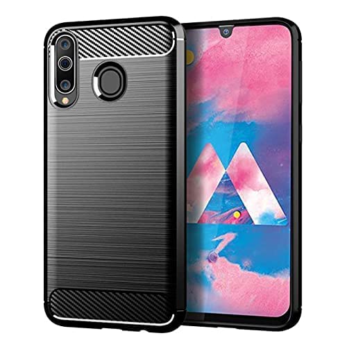 Image of Hybrid Carbon Fiber Back Case for Samsung Galaxy M30 (Black)