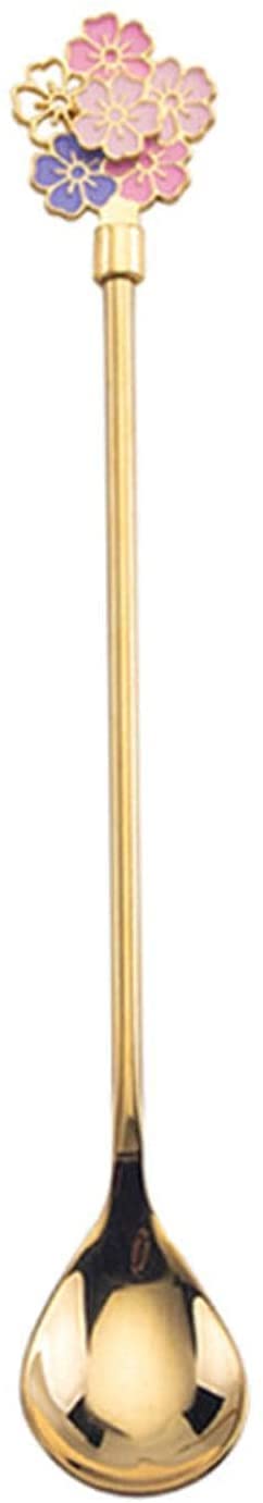 Łyżka Dla Restauracji Łyżka Ze Stali Nierdzewnej Kawa Mała Okrągła Deserowe Przyprawa Kubek Coffeeware Kitchentools Codzienne Użytkowanie(Gold)