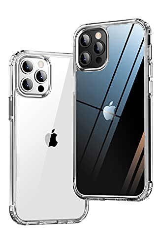 Image of ONES iPhone 14 Pro Max Clear Slim Hard Case『Shockproof Airbag』『Raised Edges Protect Camera Screen』 [ Non-Yellow ] [ Anti-Slip ] PC + TPU Hybrid Protective Transparent Silicone Cover for APPLE 6.7 inch