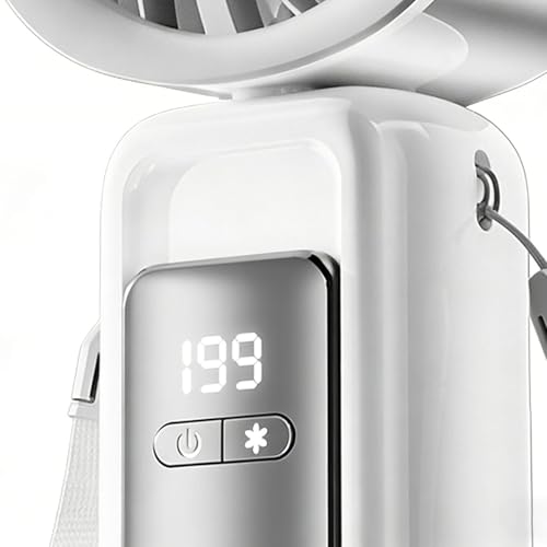 Ventilateur portable rechargeable Generico avec écran LED intelligent
