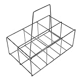Panier à bouteilles – le support est muni d'une poignée, facile à déplacer et à transporter, ce qui vous apportera beaucoup de praticité. support de rangement au style simple