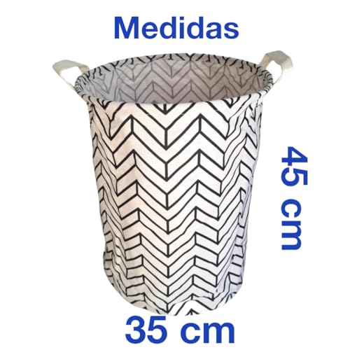 Cesto Organizador de Roupa Suja Redondo Com Alça Dobrável Brinquedos Banheiro 60 Litros