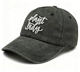 Jumsky Plant Lady Mom Embroideried Baseball Caps Adjustable Washed Trucker Dad Hat Black