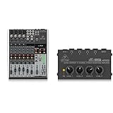 Behringer Xenyx 1204USB Premium 12-Input 2/2-Bus Mixer & Microamp HA400 Ultra-Compact 4-Channel...