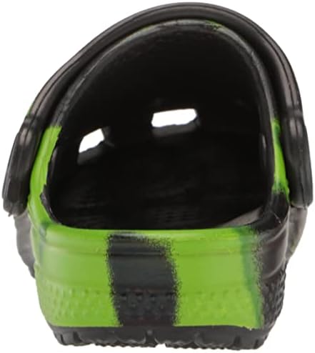 Crocs Classic Tie Dye Clogs (Little Big Kid), Black/Lime Punch, 8 US Unisex Toddler | Image 2