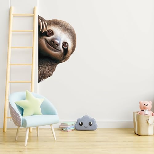 Vinilo decorativo de pared con diseño de perezoso miniatura 3
