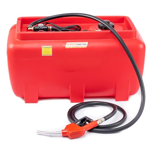 52 Gallon Gastank Portable Fuel Transfer Tank With 12v Electric Pump Flow Rat...