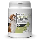 ReaVET Z-Blocker Anti Zeckenmittel Hund, 120 Tabletten für bis 8 Monate, Anti Zecken Hund, Zeckenschutz Hund, Zeckenschild