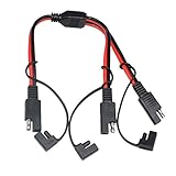 LIXINTIAN 10AWG SAE DC Power Automotive Connector Cable Y Splitter 1 to 2 SAE Extension Cable, Fit...