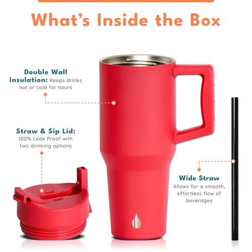 Image of Elemental 100% Leak Proof 32oz Tumbler with Handle & Straw Travel Mug