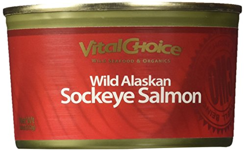 Wild Red Alaskan Sockeye Salmon 7.5 Oz (3 Cans)