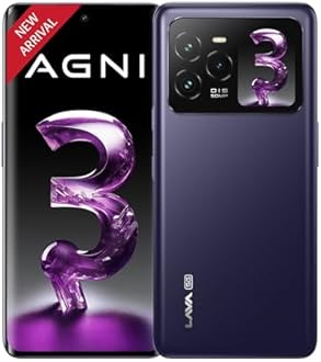 Lava Agni 3 5G (Heather Glass, 8GB+128GB) | India's 1st Dual AMOLED | Dimensity 7300X | 50MP Triple AI Camera | 66W Fast Charge,5000 mAh Battery | Clean UI | Free Replacement @ Home | Without Charger