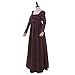 1791's lady Regency Dress Jane Austen Vintage Dress High Waistline Tea Gown XL,Brown