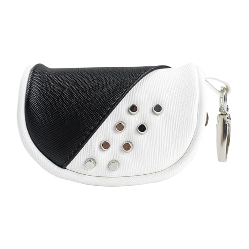 Bolsa de golf pequeña de piel para pelotas de golf y almacenamiento portátil de viaje