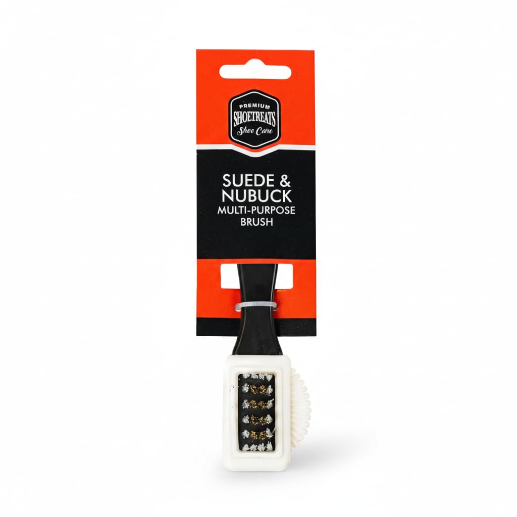 Shoetreats Black Shoe Care - Nubuck And Suede Multi-Purpose Cleaning Shoe Brush, Copper And Polypropylene Bristle