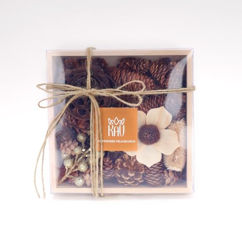 Potpourri Bowl Filler, Pot Pourri Dried Flower Vase Fill Mix, Fresh Flower Scented Box Poporri for Any Ocassion and Any Season, Spring Autumn Natural Flower and Pinecone Home Decor All Seasons