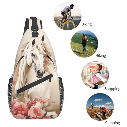Mochila pequeña tipo bandolera deportiva negra para senderismo miniatura 6