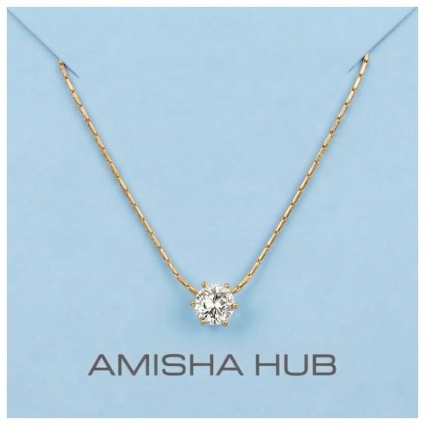Elegant Crystal Pendant Necklace with Chain, Delicate Solitaire Design, Stylish Minimalist Jewelry for Girls & Women | Gift for Birthday, Anniversary-image-28
