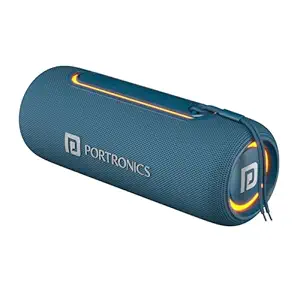 Portronics Resound 2 15W HD Sound Portable Wireless Bluetooth Speaker, in-Built Mic, RGB Lights, TWS Connectivity, Bluetooth v5.3, IPX5 Water Resistant, Type C Charging Port(Blue)