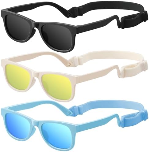 Baby Infant & Toddler Polarized Sunglasses with Strap, UV400 Prot...