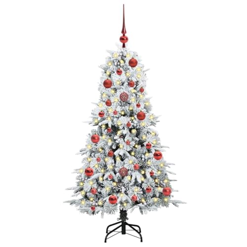 Árbol de Navidad artificial 150 cm con luces LED integradas para hogar y jardín 3