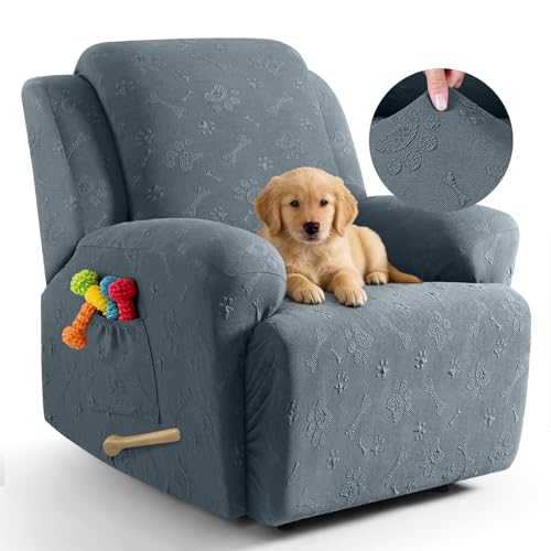 Ruaozz Recliner Chair Covers, 4 Pieces Recliner Co...
