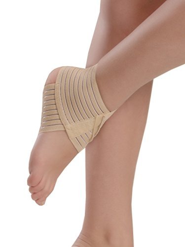 Ankle Bandage Soft Fixation Band Compression Foot Joint Ankle 7034 Beige L