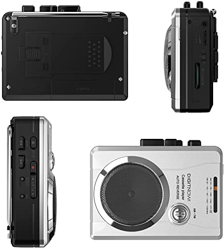 Lecteur de Cassettes, Baladeur Portable AM ​​FM avec Haut-Parleur, Magnétophone, Lecteur de Cassette Audio
