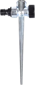 Lawn Sprinkler Spike Base 1/2 inches Zinc Alloy Water Flow Thru Sprinkler for Garden Yard Lawn and Grass Irrigation