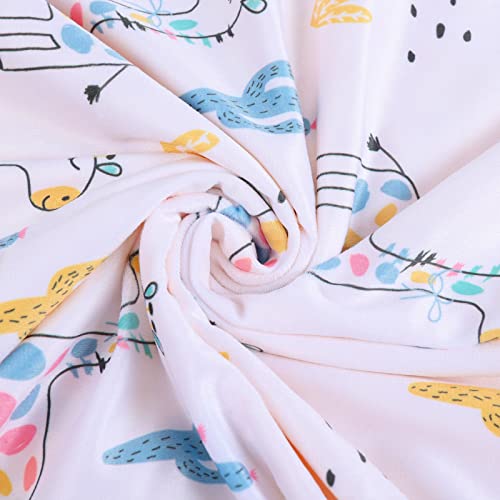 Donsonny Baby Blanket For Boys Girls Soft Minky With Double Layer Dotted Backing, Colorful Giraffe Printed 30 X 40 Inch Receiving Blanket #TOP5