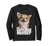 Regalo de chihuahua para mujeres, mamá, madre, niña, mamá, madre de perro, madre chihuahua, niña chihuahua, madre chihuahua, madre chiwawa, niña chiwawa y amante de pelo largo chihuahua marrón claro.