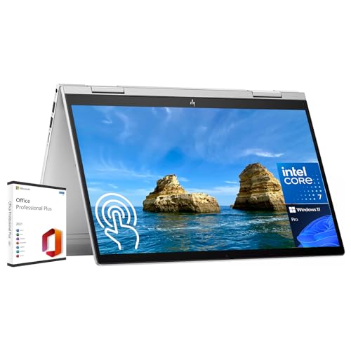 HP 2024 Newest Envy 2-in-1 Business Laptop, 14" FHD Touchscreen, Core 7-150U, 16GB RAM, 2TB SSD, Wi-Fi 6E, Backlit Keyboard, Fingerprint Reader, Win 11 Pro, with Microsoft Office Lifetime License -  9U5B0UT#ABA