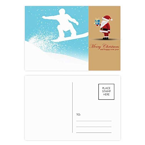 Cartes postales Père Noël aquarelle en carton haut de grammage