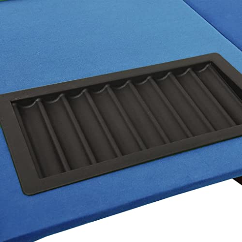 CBLDF Pokertisch für 10 Spieler mit Chipablage blau 160x80x75cm – Bild 6