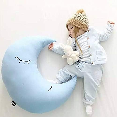 BELUPAID Crescent Moon Pillow, Cute Soft Moon Shape Stuffed Toy Cotton Throw Pillow Cushion Baby Bed Toys for Adults Kids
