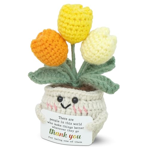 OASSIE Christmas Thank You Gifts for Women - Mini Positive Tulip Flowers Emotional Support...