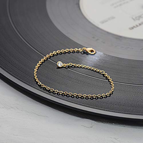 Dremmy Studios Dainty Gold Chain Bracelet For Women 14K Gold Filled Adjustable Bracelets Minimalist Stacking Layered Link Bracelets Jewelry Gifts For Women #TOP2