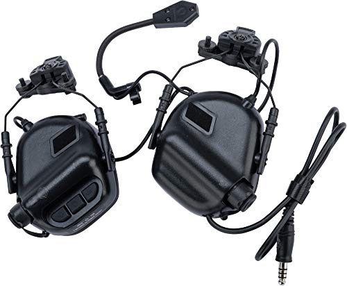 Evike Earmor M32H MOD3 Tactical Communication Hearing Protector for Team Wendy Headpro Rails (Color: Black)