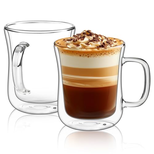 NALACAL Glass coffee cups 12 oz