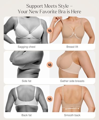 Popilush Wireless Bras for Women No Underwire Full Coverage - image 5