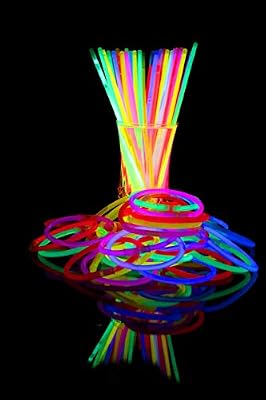 UV Floor Lot de 100 Bracelets Fluo +100 Connecteurs – qualité Premium – Couleurs Assorties