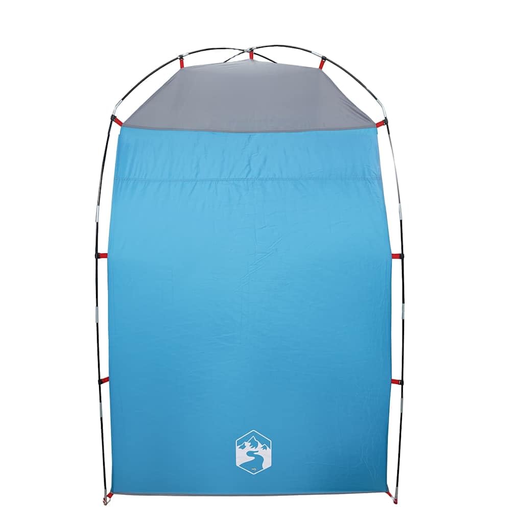 Tente de douche bleue imperméable camping – Cabine de douche privée en polyester avec revêtement PU, imperméable et coupe-vent, utilisable comme tente de dressing, avec fermeture éclair