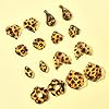 MakemadeDIY 16 Pcs Leopard Print Clear Acrylic Charms for Jewelry Making Flower Fish Tail Shell Pendants for Crafting Bracelets Necklaces Earrings Keychains #5