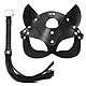PRAOFRT 2 Set Peitsche Whip Sspanking Flogger Spielzeug, hart und weich anwendbar, inkl Maske